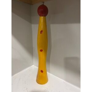 Unique Hand Painted Wooden Salt Pepper Grinder Red Dots Wilhem 2014